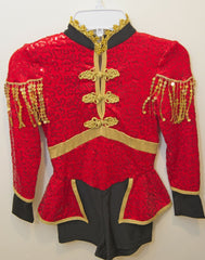 Beautiful Red Sequin Dance Costume