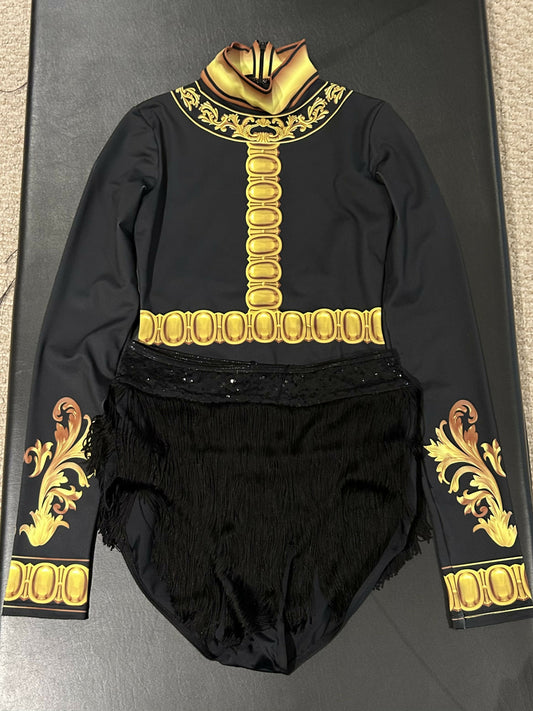 Black and gold tap costume